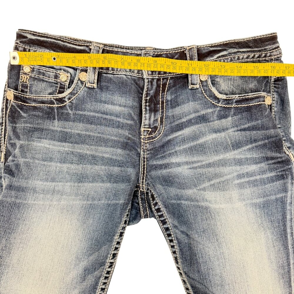 Miss Me Jeans Signature Straight (JE3074FTR) - Women's 30 - Fleur Di Lis Pocket - Picture 5 of 13